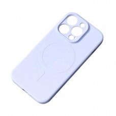 Telefono Dėklas MagSafe compatible silicone case for iPhone 15 Silicone Case - Šviesiai Mėlynas KOW068