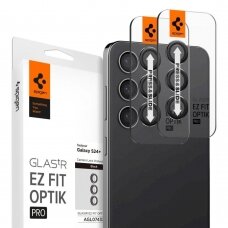 Kameros Apsauga Spigen Optik.tR EZ Fit Camera Protector for Samsung Galaxy S24+ - black 2 pcs - Juoda