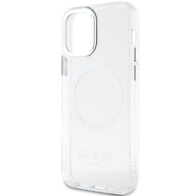 Telefono Dėklas iPhone 12/12 Pro - Guess Silicone TPU with MagSafe Skaidrus KOW068 5