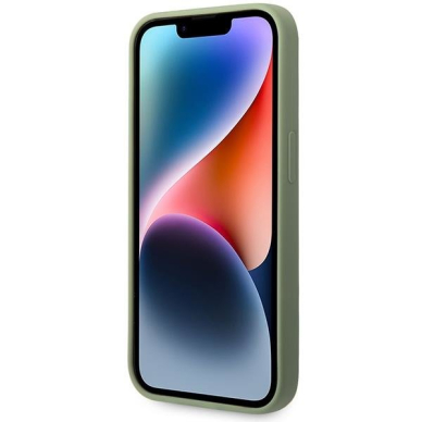 Telefono Dėklas iPhone 14 Pro Max - Guess TPU Silicone Matinis Žalias KOW068 4