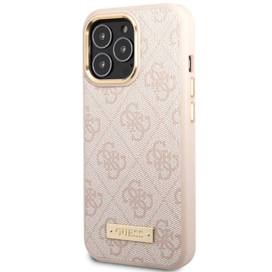 Telefono Dėklas iPhone 14 Pro Max - Guess Eco leather TPU Kreminis KOW068 1