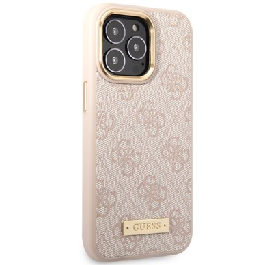 Telefono Dėklas iPhone 14 Pro Max - Guess Eco leather TPU Kreminis KOW068 3