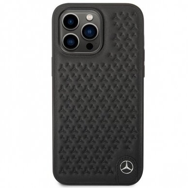 Telefono Dėklas iPhone 14 Pro Max - Mercedes Eco leather Juodas KOW068 2