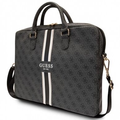 Krepšys Guess Bag 16" Juodas 4G Printed Stripes 1