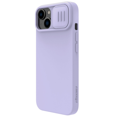 Telefono Dėklas Nillkin CamShield Silky Silicone Case for iPhone 15 Plus with Camera Protector Violetinis KOW068 3