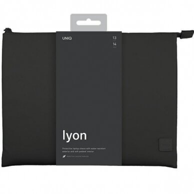 Universalus Dėklas UNIQ Lyon Sleeve 14" Waterproof RPET Juodas  2