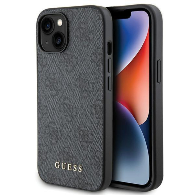 Telefono Dėklas Guess 4G Big Metal Logo case for iPhone 15 Plus - Pilkas KOW068