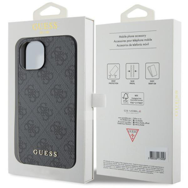 Telefono Dėklas Guess 4G Big Metal Logo case for iPhone 15 Plus - Pilkas KOW068 7