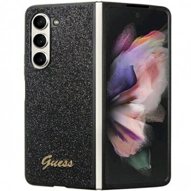 Dėklas Guess Glitter Case - Samsung Galaxy Z Fold 5 - Juodas