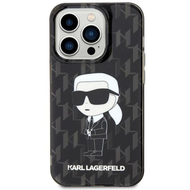 Dėklas Karl Lagerfeld Monogram Ikonik case for iPhone 15 Pro - Juodas 2