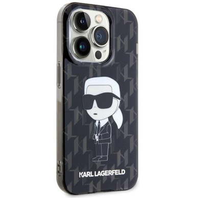 Dėklas Karl Lagerfeld Monogram Ikonik case for iPhone 15 Pro - Juodas 3