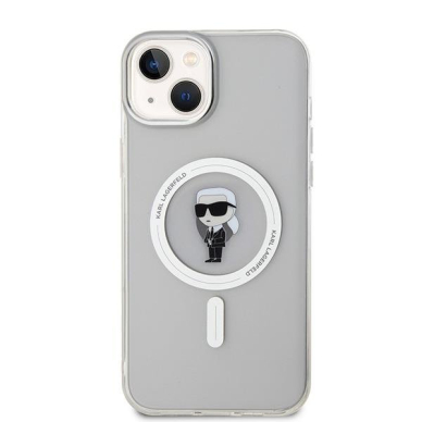 Dėklas Karl Lagerfeld KLHMP15MHFCKNOK iPhone 15 Plus 6.7" Permatomas hardcase IML Ikonik MagSafe 2