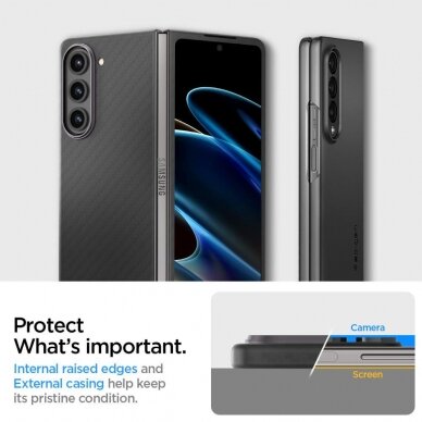 Telefono Dėklas Spigen Airskin Pro na Samsung Galaxy Z Fold 5 Juodas KOW068 9