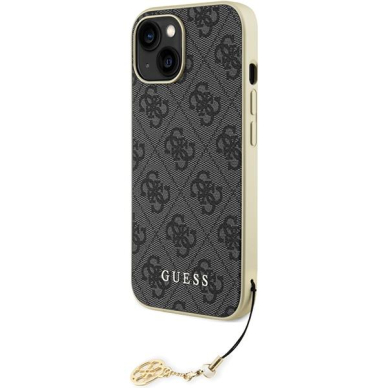 Telefono Dėklas Guess 4G Charms Collection case for iPhone 15 Auksinis/Pilkas KOW068 1