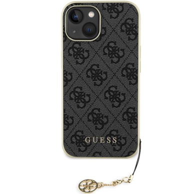 Telefono Dėklas Guess 4G Charms Collection case for iPhone 15 Auksinis/Pilkas KOW068 2