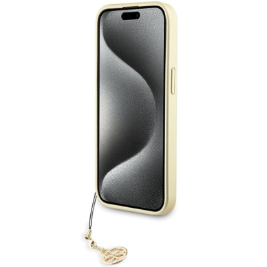 Telefono Dėklas Guess 4G Charms Collection case for iPhone 15 Auksinis/Pilkas KOW068 4