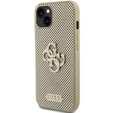 Telefono Dėklas Guess Perforated 4G Glitter case for iPhone 15 Auksinis KOW068 1