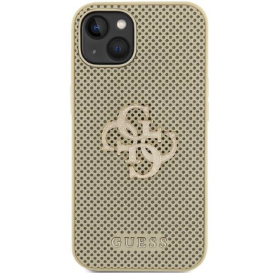 Telefono Dėklas Guess Perforated 4G Glitter case for iPhone 15 Auksinis KOW068 2