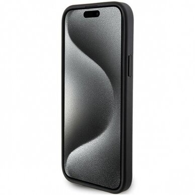 Telefono Dėklas Karl Lagerfeld Saffiano Cardslot Karl&Choupette Metal Pin iPhone 15 Juodas KOW068 4