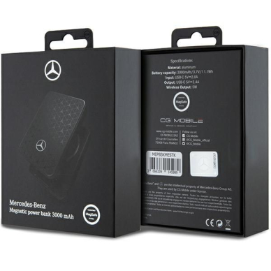 Išorinė Baterija Powerbank Mercedes Stars Pattern MagSafe 5W 3000mAh Juodas KOW06B 4