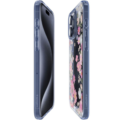 Telefono Dėklas Spigen Liquid Crystal Apple iPhone 15 Pro Blossom Gėlėtas KOW068 2