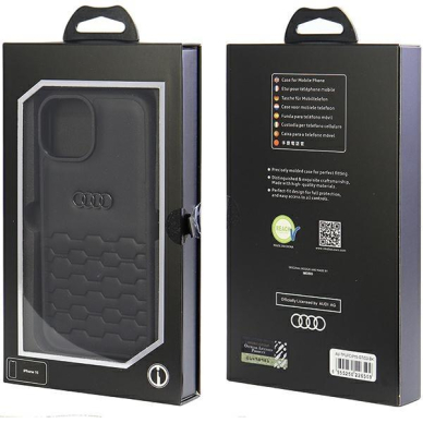 Telefono Dėklas Etui Audi GT Synthetic Leather do iPhone 15 Juodas KOW068 3