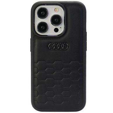 Telefono Dėklas Etui Audi GT Synthetic Leather do iPhone 15 Pro Max Juodas KOW068