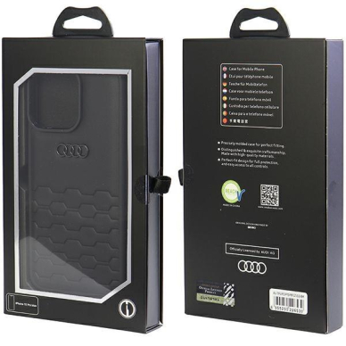 Telefono Dėklas Etui Audi GT Synthetic Leather do iPhone 15 Pro Max Juodas KOW068 3