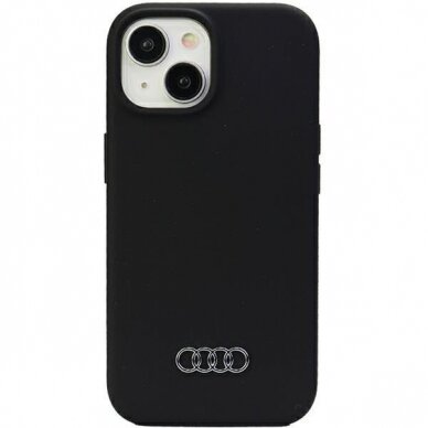 Telefono Dėklas Etui Audi Silicone Case do iPhone 15 Juodas KOW068