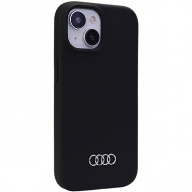 Telefono Dėklas Etui Audi Silicone Case do iPhone 15 Juodas KOW068 1