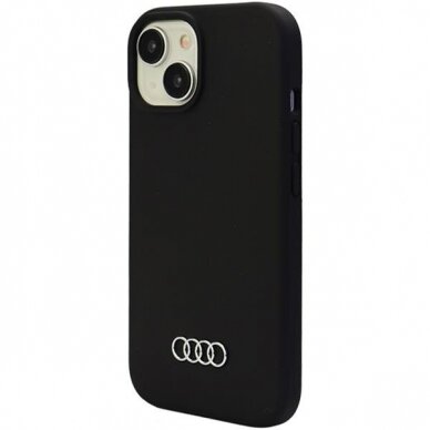 Telefono Dėklas Etui Audi Silicone Case do iPhone 15 Juodas KOW068 2