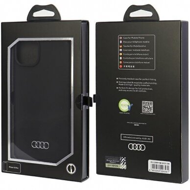 Telefono Dėklas Etui Audi Silicone Case do iPhone 15 Plus Juodas KOW068 6