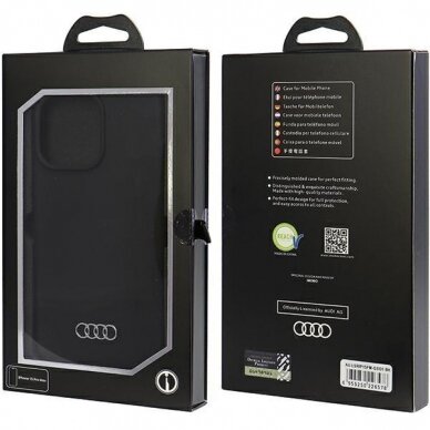 Telefono Dėklas Etui Audi Silicone Case do iPhone 15 Pro Max Juodas KOW068 6