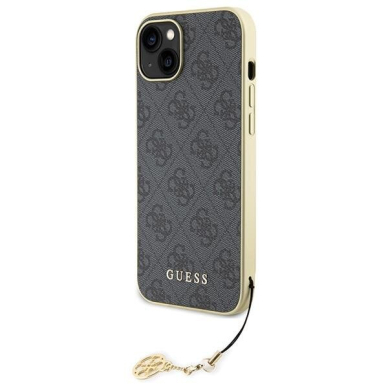 Telefono Dėklas Guess 4G Charms Collection case for iPhone 15 Plus Auksinis-Pilkas KOW068 1