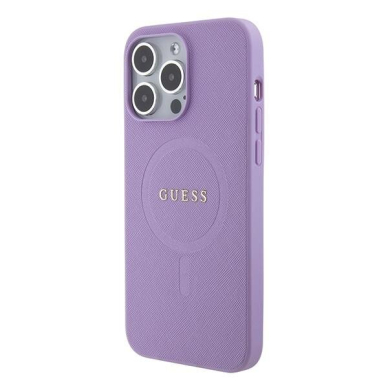 Telefono Dėklas Guess Saffiano MagSafe do iPhone 15 Pro Violetinis KOW068 1