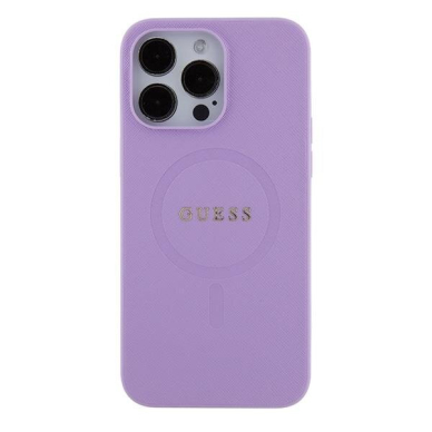 Telefono Dėklas Guess Saffiano MagSafe do iPhone 15 Pro Violetinis KOW068 2