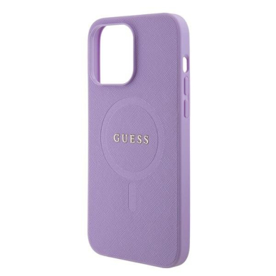 Telefono Dėklas Guess Saffiano MagSafe do iPhone 15 Pro Violetinis KOW068 5