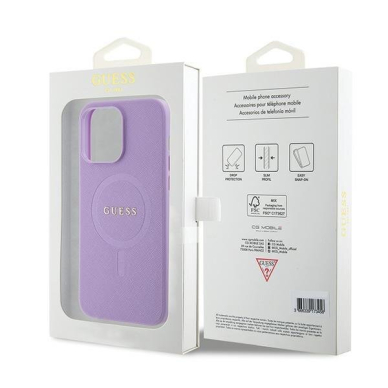 Telefono Dėklas Guess Saffiano MagSafe do iPhone 15 Pro Violetinis KOW068 7