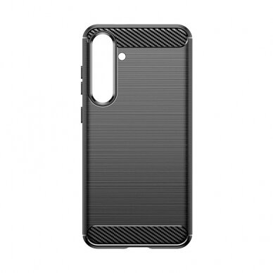 Dėklas Case for Carbon Case Samsung Galaxy S24+ flexible silicone carbon cover - Juodas 5