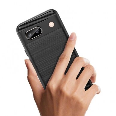 Dėklas Carbon Case Google Pixel 8A Juodas 3