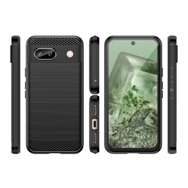 Dėklas Carbon Case Google Pixel 8A Juodas 7