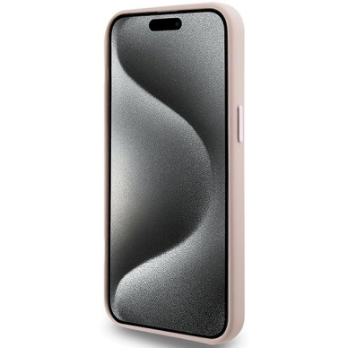 Dėklas Karl Lagerfeld KLHCP15XSMHCNPP iPhone 15 Pro Max 6.7" Rožinis Silicone Choupette Metal Pin 4