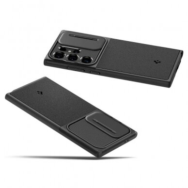 Dėklas Spigen Optik Armor case for Samsung Galaxy S24 Ultra - Juodas 10