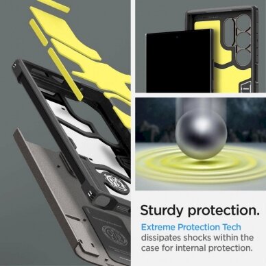 Dėklas Spigen Tough Armor case for Samsung Galaxy S24 Ultra  - Juodas 11