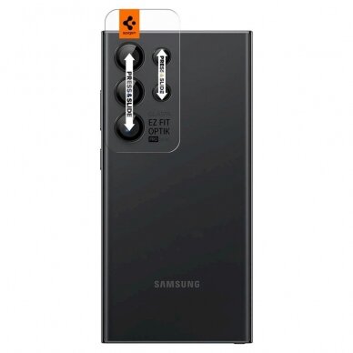 Kameros Apsauga Spigen Optik.tR EZ Fit Camera Protector for Samsung Galaxy S24 Ultra - Juodas 2 pcs 1