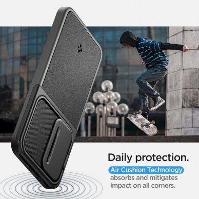 Dėklas Spigen Optik Armor case for Samsung Galaxy S24 - Juodas 14