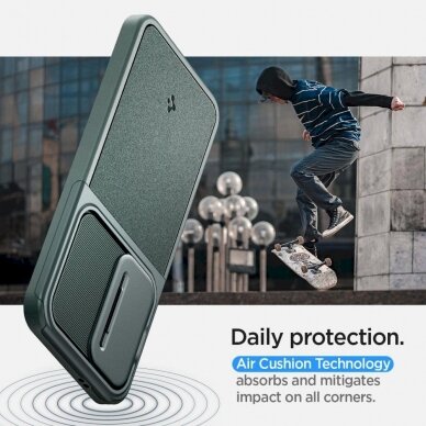 Dėklas Spigen Optik Armor case for Samsung Galaxy S24 - Žalias 14