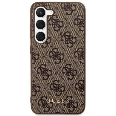 Dėklas Guess 4G Metal Gold Logo case for Samsung Galaxy S24+ - Rudas