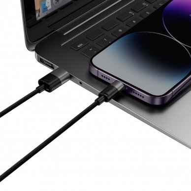 3in1 USB - micro USB / Lightning / USB C 3.5A 1.2m cable Baseus StarSpeed - Juodas 9