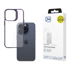 Dėklas 3mk Satin Armor Case+ Purple Apple iPhone 15 Pro - Permatomas